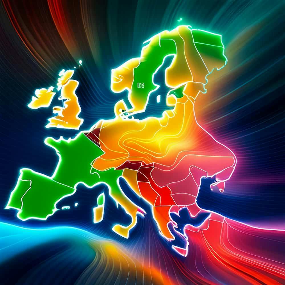 Colorful energy flow map representing the Best Europe VPS Provider's network